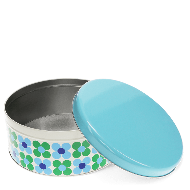 Rex London Cake Storage Tin - Blue And Green Daisy
