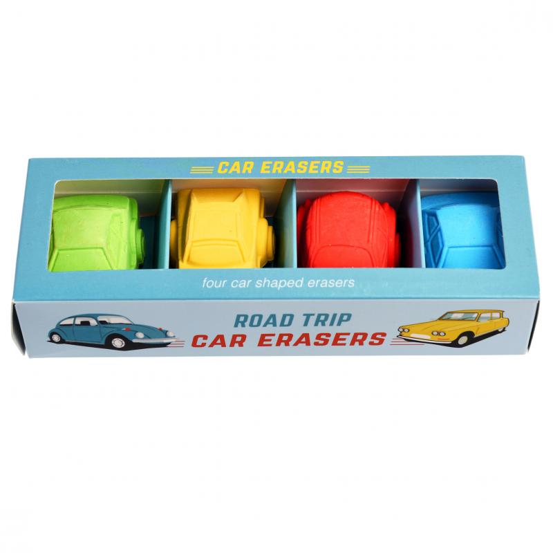 Rex London Car Erasers (set Of 4) - Road Trip
