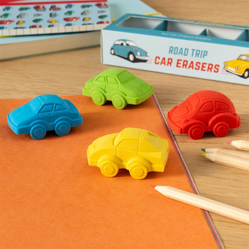 rex london Car erasers (set of 4) - Road Trip