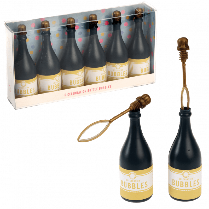 Rex London Celebration Bottle Bubbles (pack Of 6)