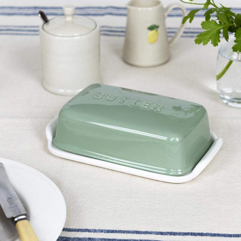 rex london Ceramic butter dish - Green