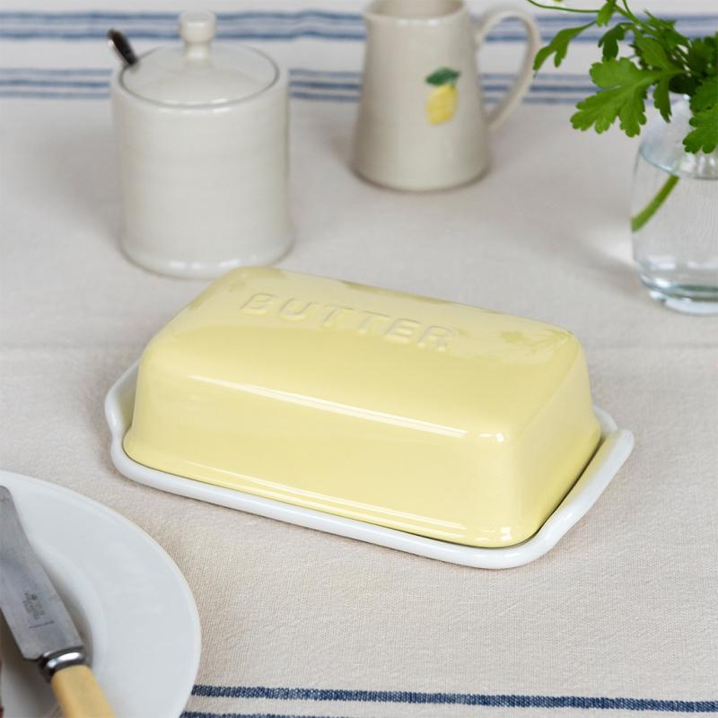 rex london Ceramic butter dish - Yellow