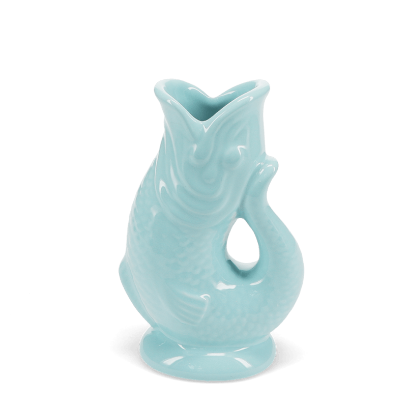 Rex London Ceramic Fish Vase - Aqua Blue