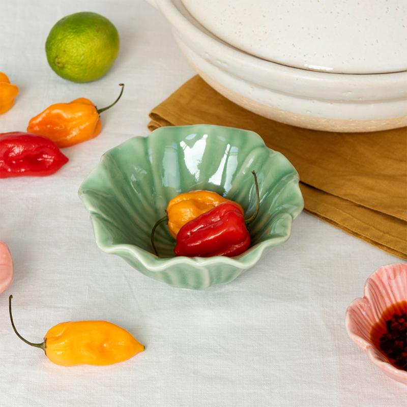 rex london Ceramic flower bowl 13cm - Green