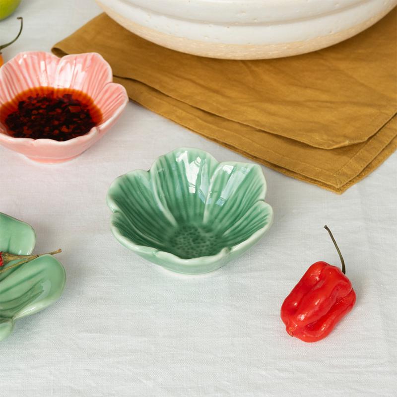 rex london Ceramic flower bowl 9cm - Green