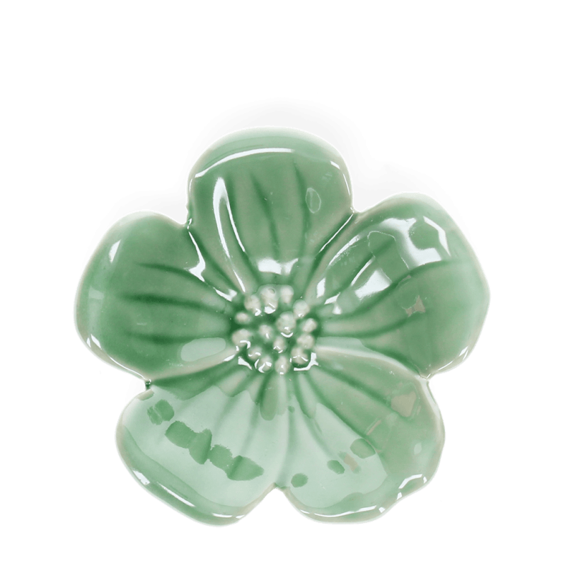 Rex London Ceramic Flower Dish 11cm - Green