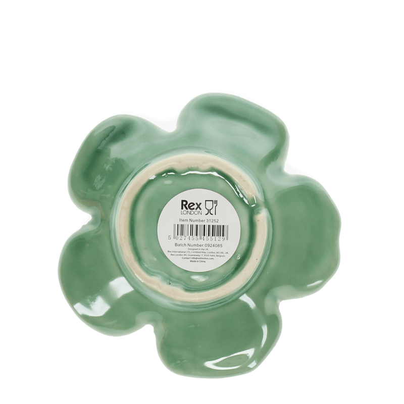 Rex London Ceramic Flower Dish 11cm - Green