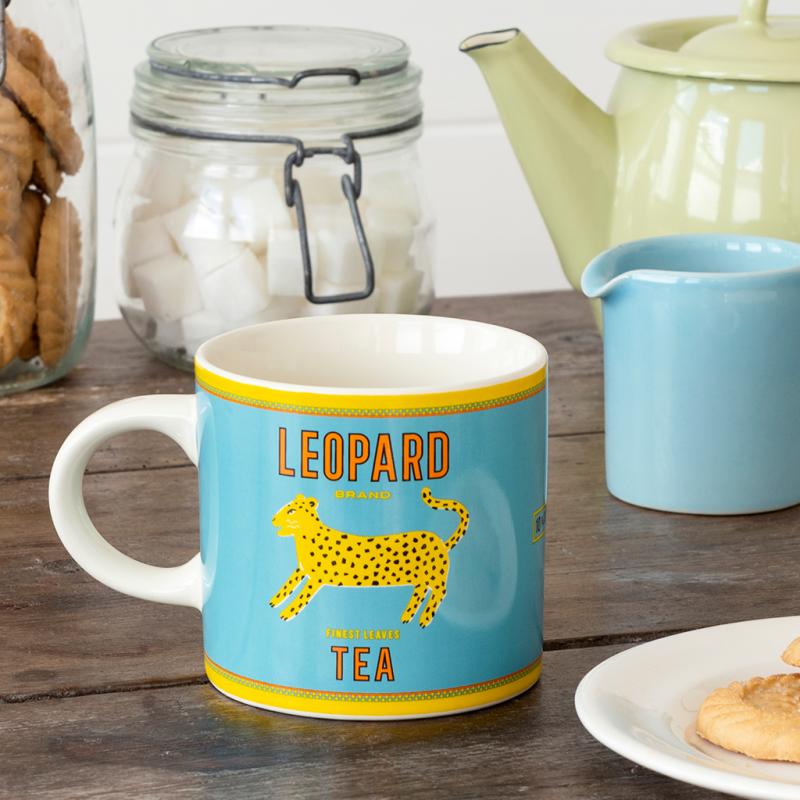 rex london Ceramic mug 350ml - LEOPARD