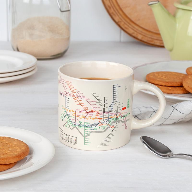 rex london Ceramic mug - TfL Heritage Tube Map