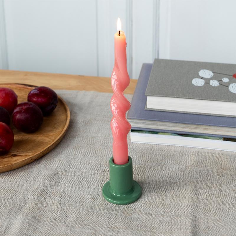 rex london Ceramic tube candle holder - Khaki