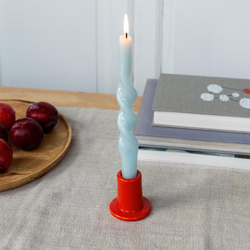 rex london Ceramic tube candle holder - Red