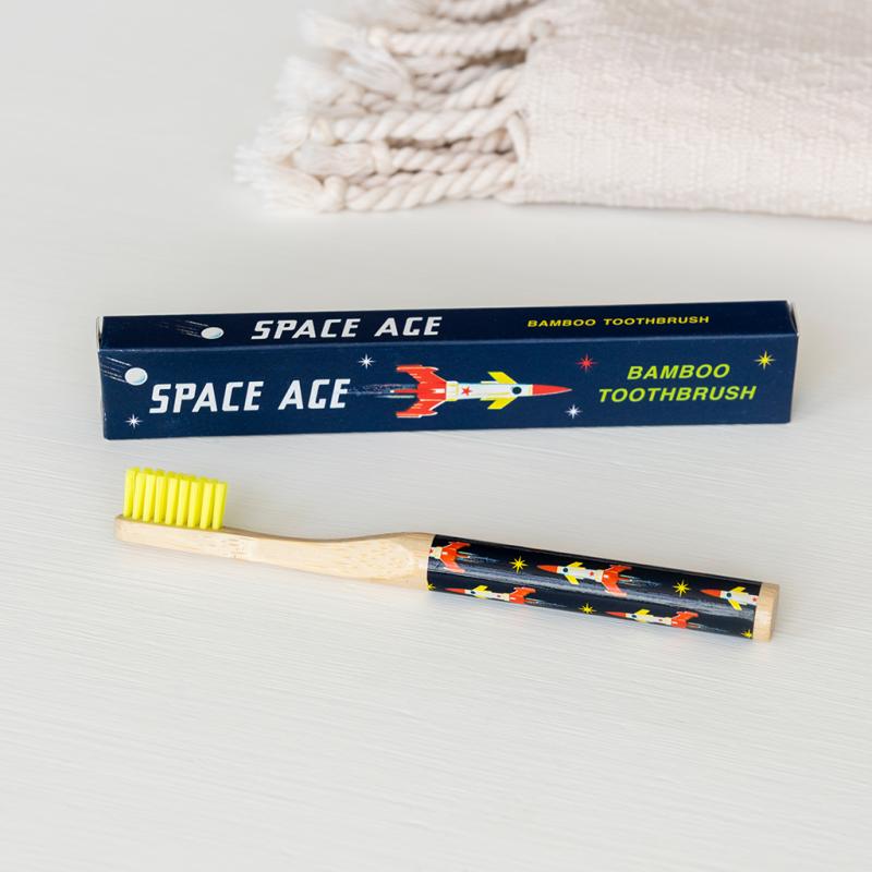 rex london Children's bamboo toothbrush - Space Age