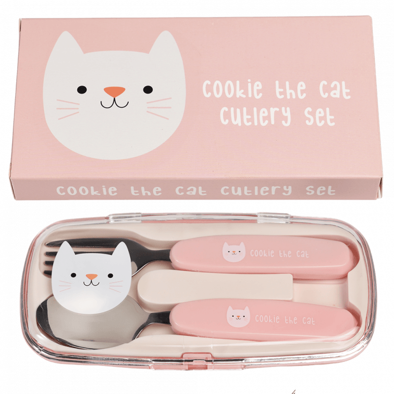Rex London Children's Cutlery Set - Cookie The Cat