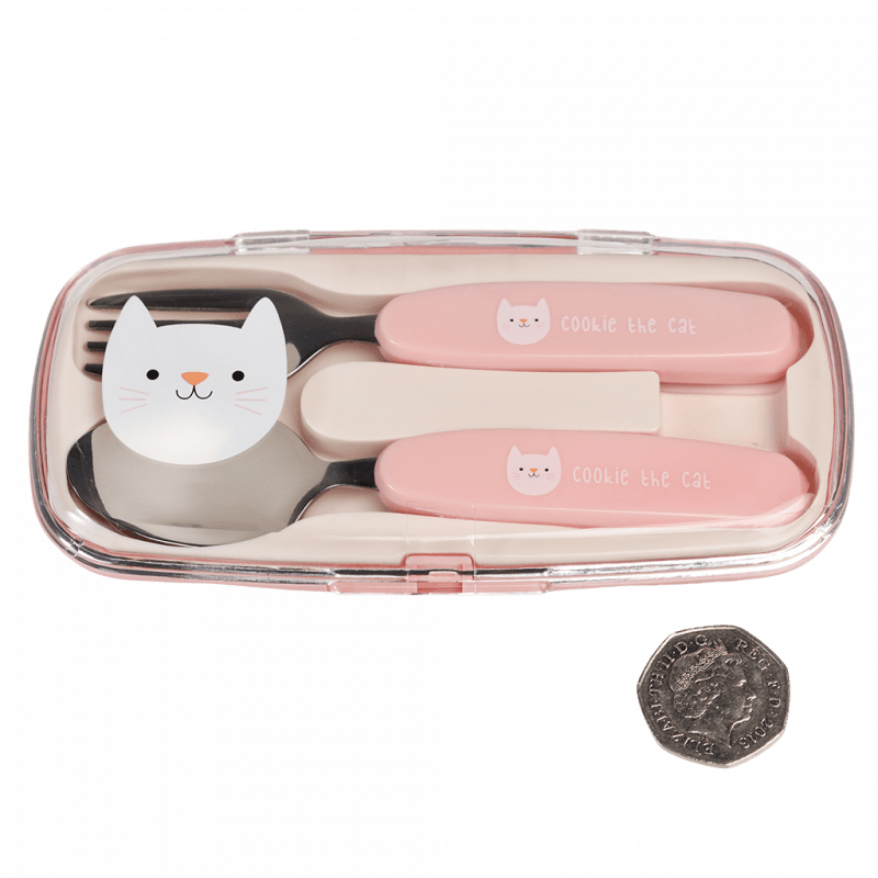 Rex London Children's Cutlery Set - Cookie The Cat