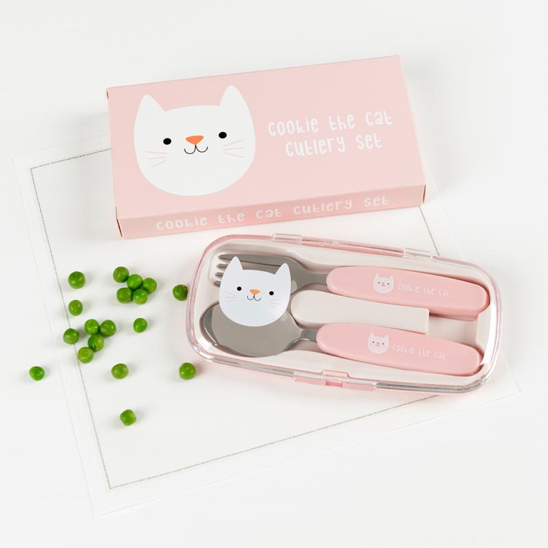 Rex London Children's Cutlery Set - Cookie The Cat