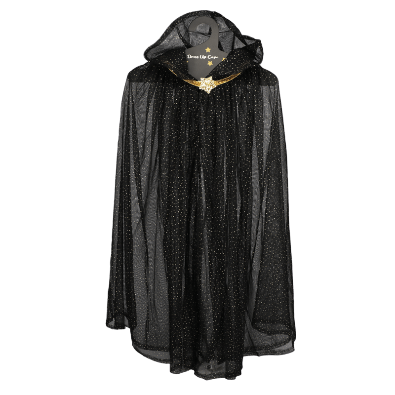 Rex London Children's Glitter Cape - Black