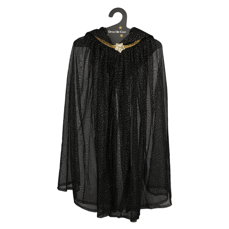 Rex London Children's Glitter Cape - Black