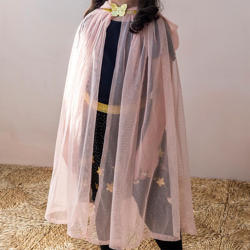rex london Children's glitter cape - Light pink