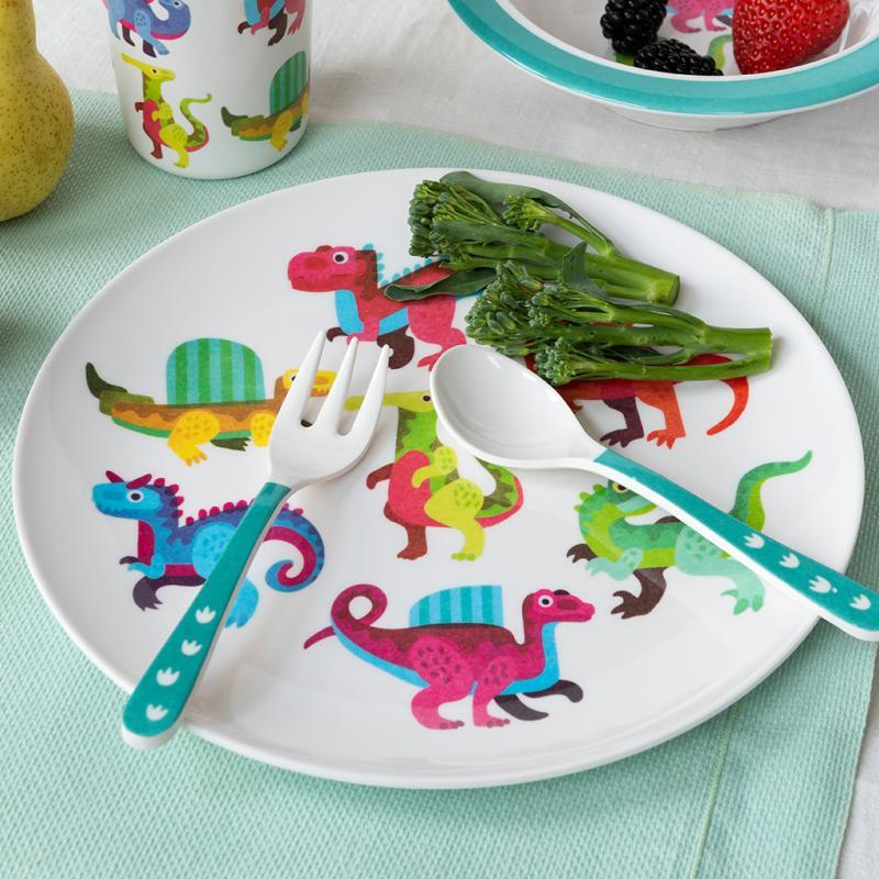 rex london Children's melamine plate - Baby Dinos
