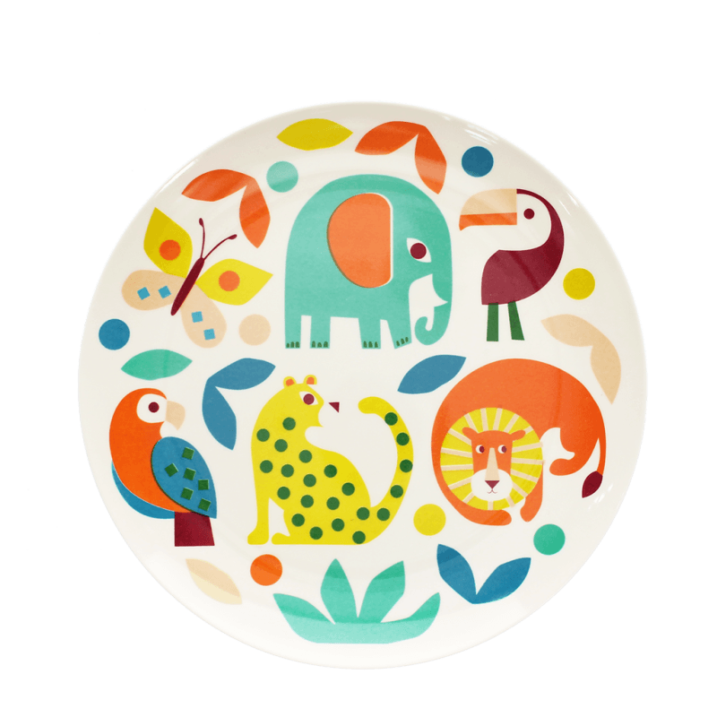 Rex London Children's Melamine Plate - Wild Wonders