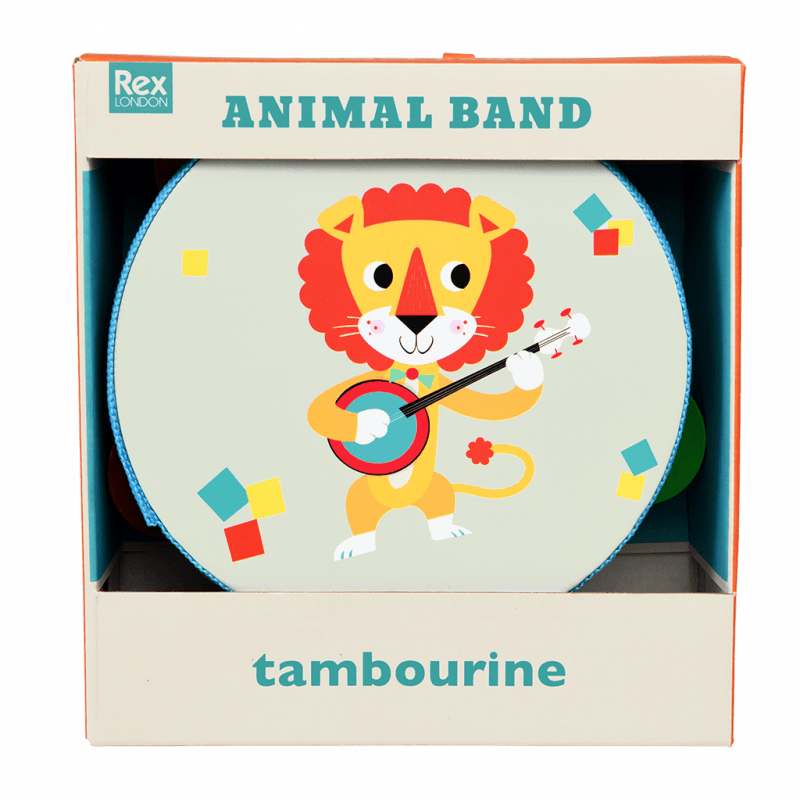 Rex London Children's Tambourine - Animal Band