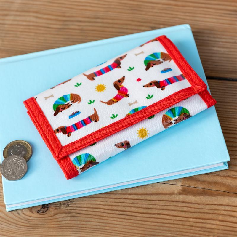 rex london Children's wallet - Sunny Sausage Dog