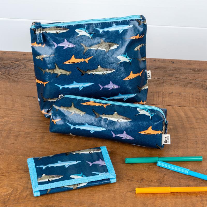 Rex London Children's Wash Bag - Sharks