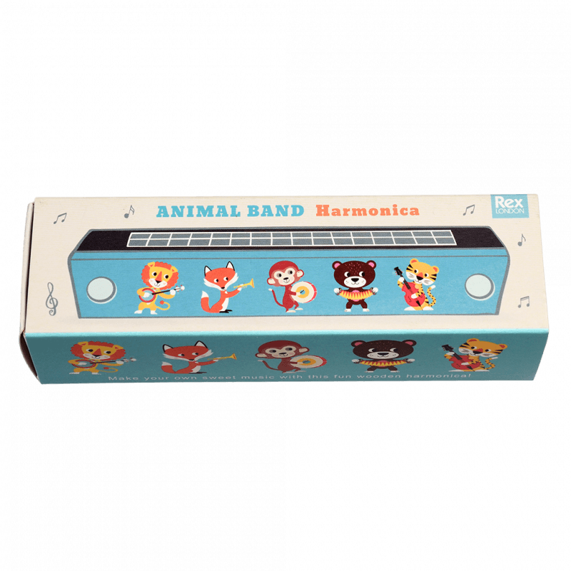 Rex London Children's Wooden Harmonica - Animal Band