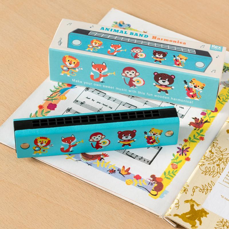 rex london Children's wooden harmonica - Animal Band