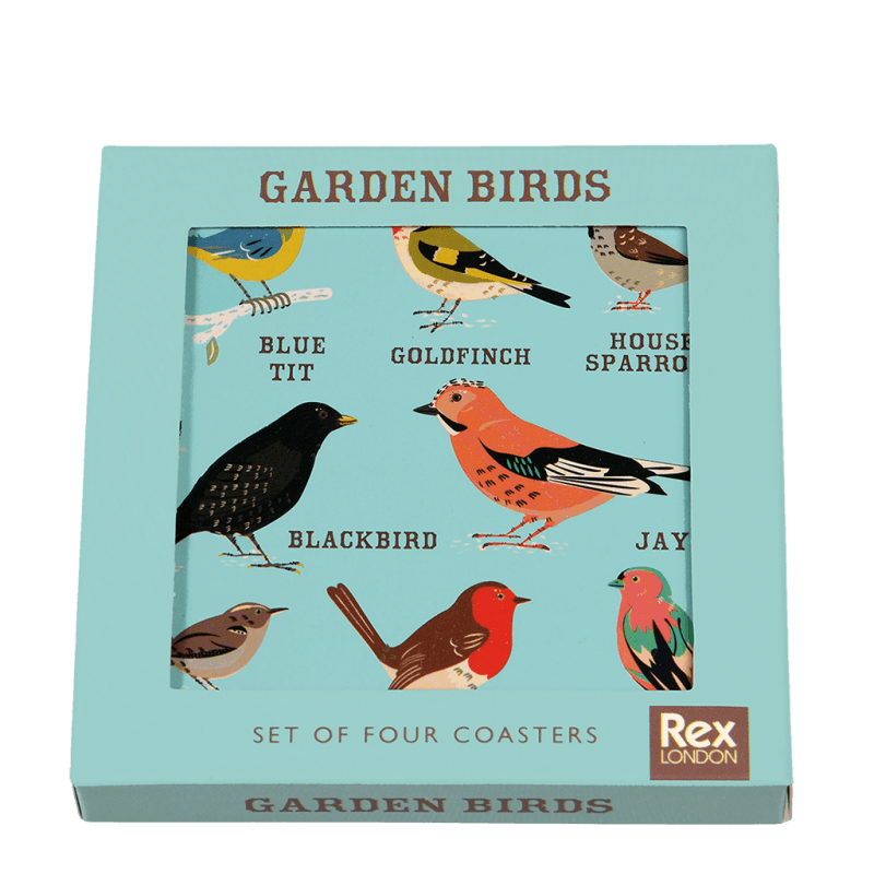 Rex London Coasters (set Of 4) - Garden Birds