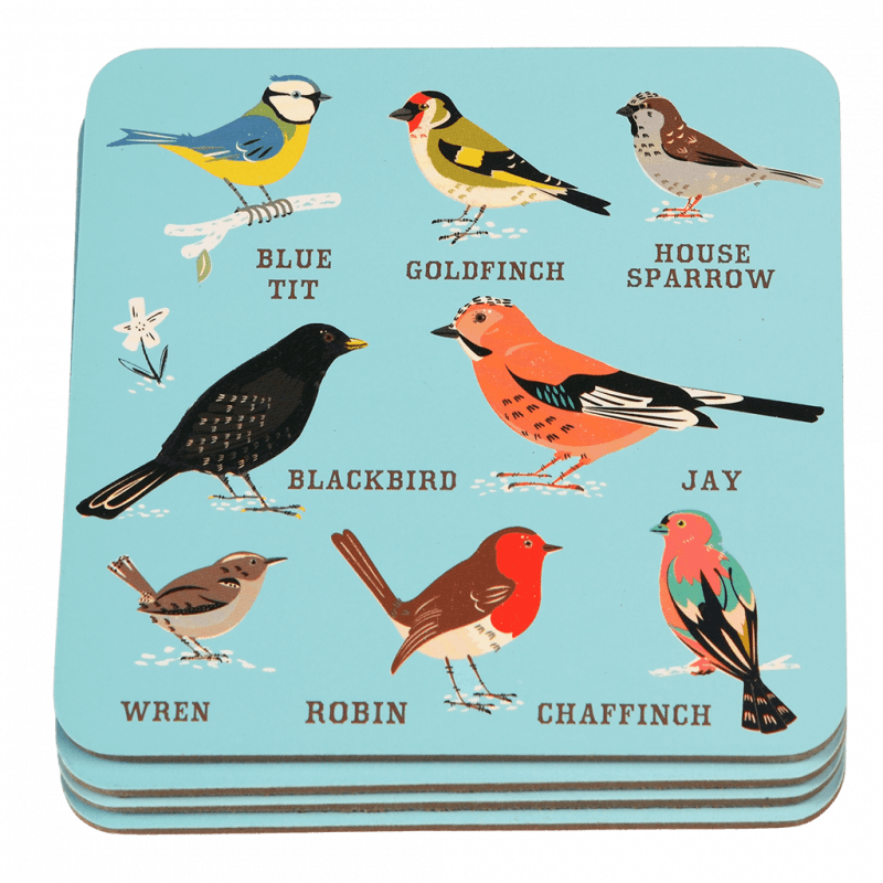 Rex London Coasters (set Of 4) - Garden Birds