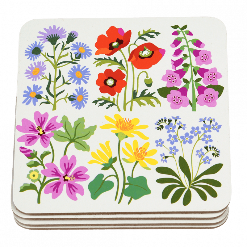 Rex London Coasters (set Of 4) - Wild Flowers