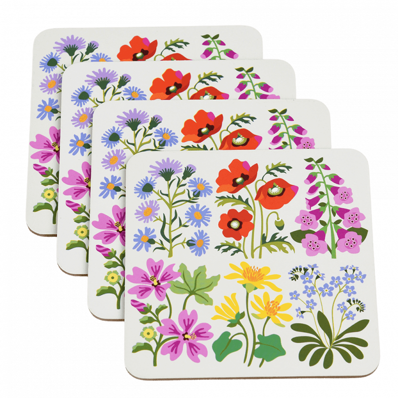 Rex London Coasters (set Of 4) - Wild Flowers