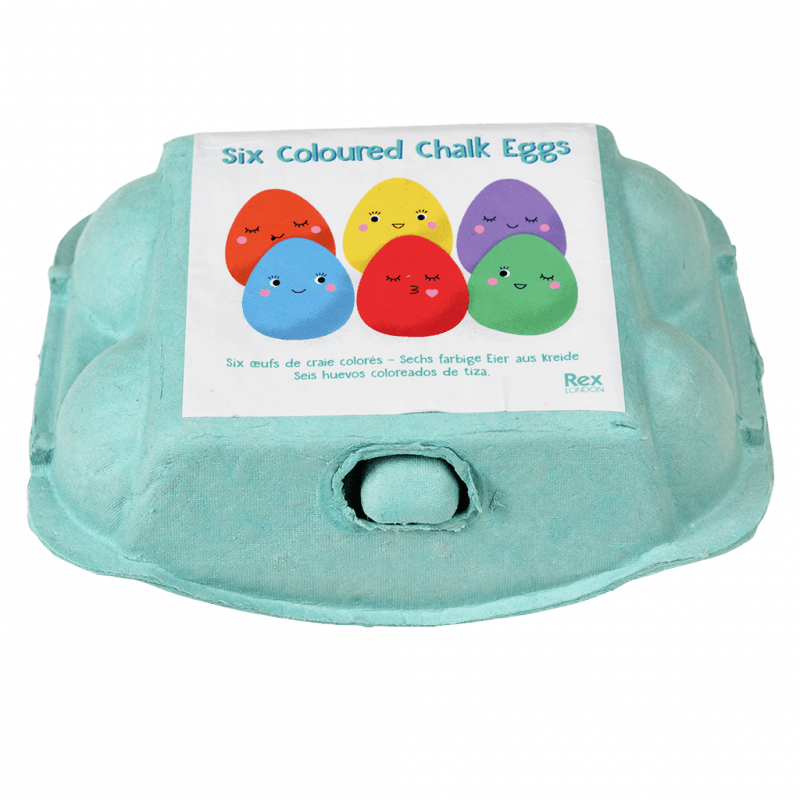 Rex London Coloured Chalk Eggs (set Of 6)