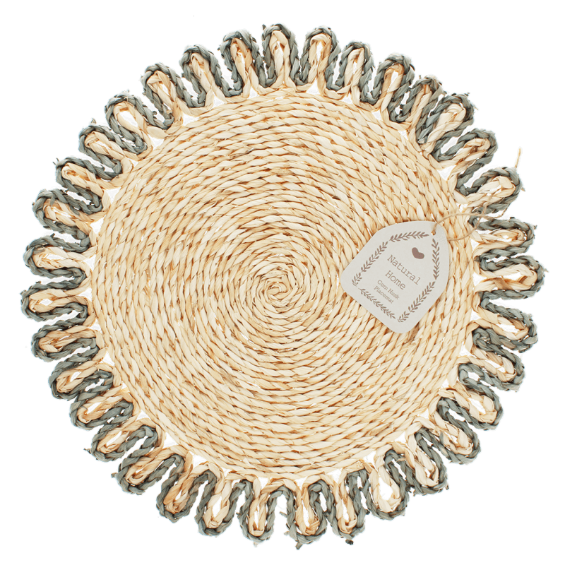 Rex London Corn Husk Placemat - Grey