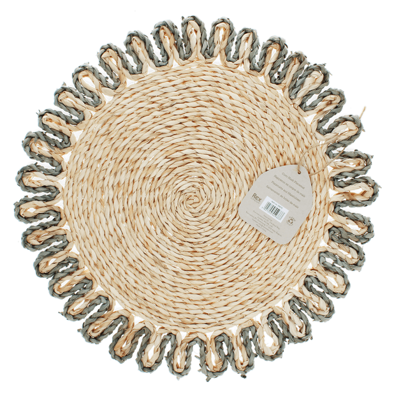 Rex London Corn Husk Placemat - Grey