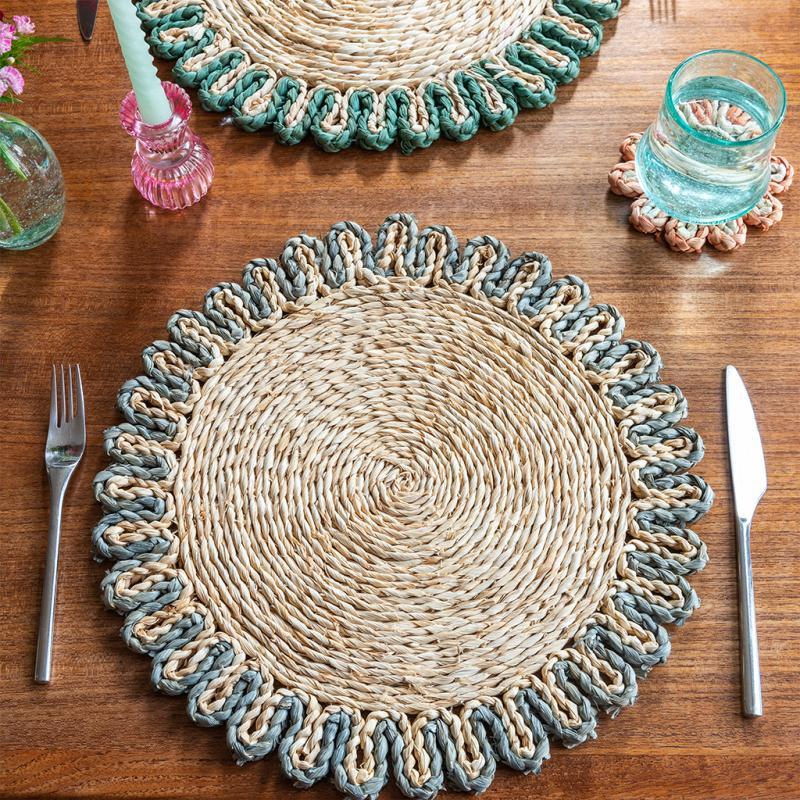 rex london Corn husk placemat - Grey