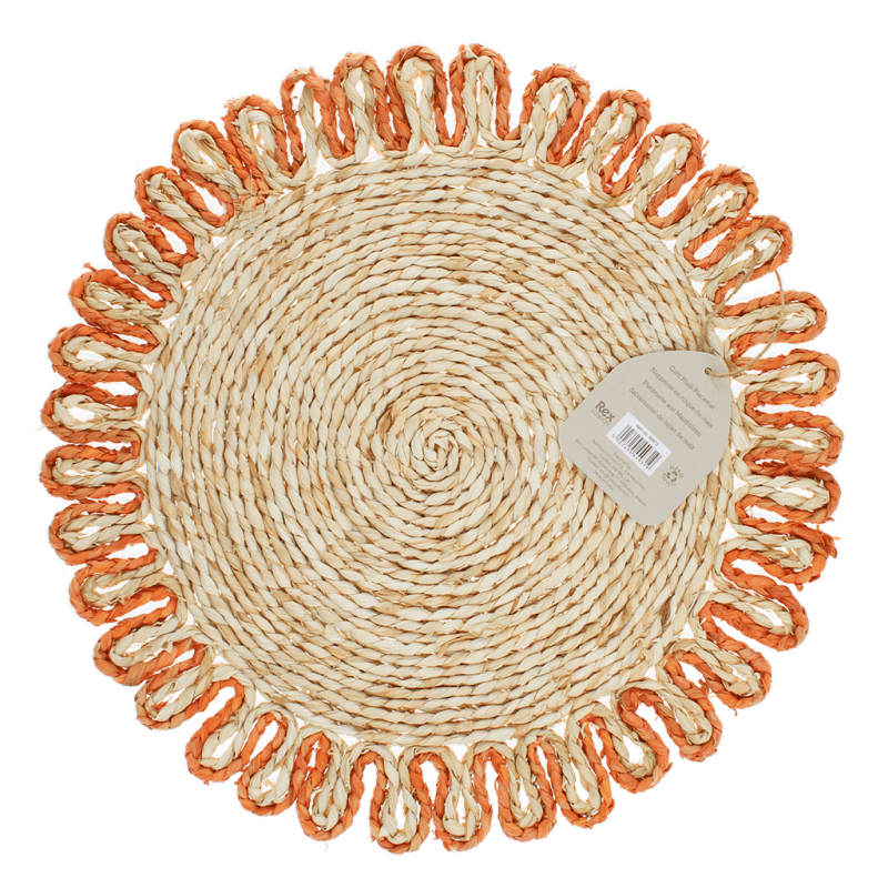 Rex London Corn Husk Placemat - Orange
