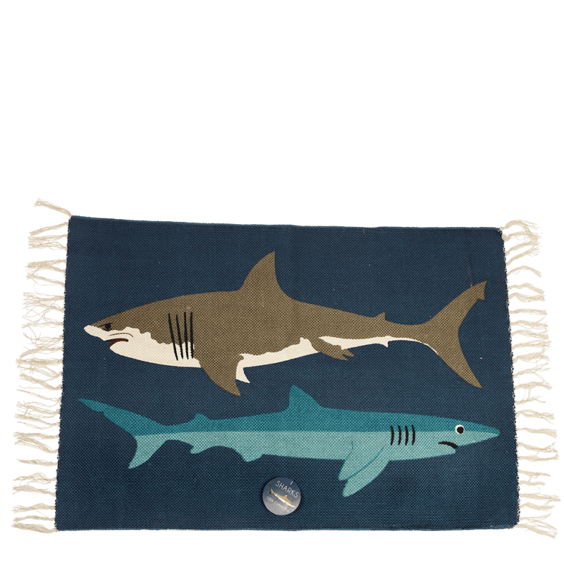 Rex London Cotton Rug (90 X 60 Cm) - Sharks
