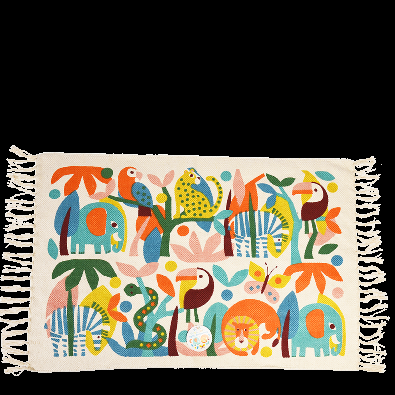 Rex London Cotton Rug (90 X 60 Cm) - Wild Wonders