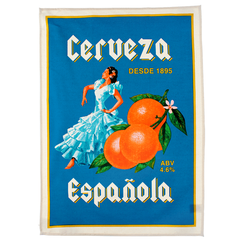 Rex London Cotton Tea Towel - Cerveza Española