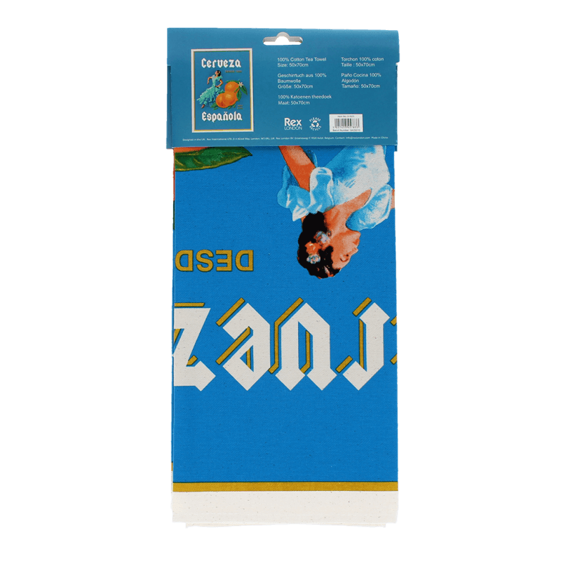 Rex London Cotton Tea Towel - Cerveza Española