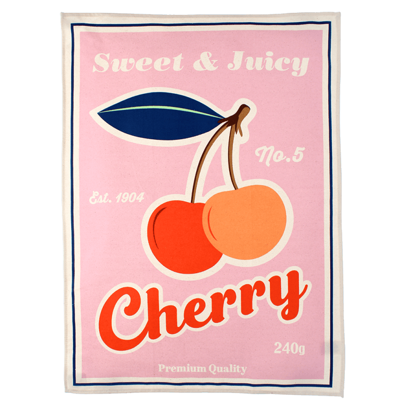 Rex London Cotton Tea Towel - Cherry