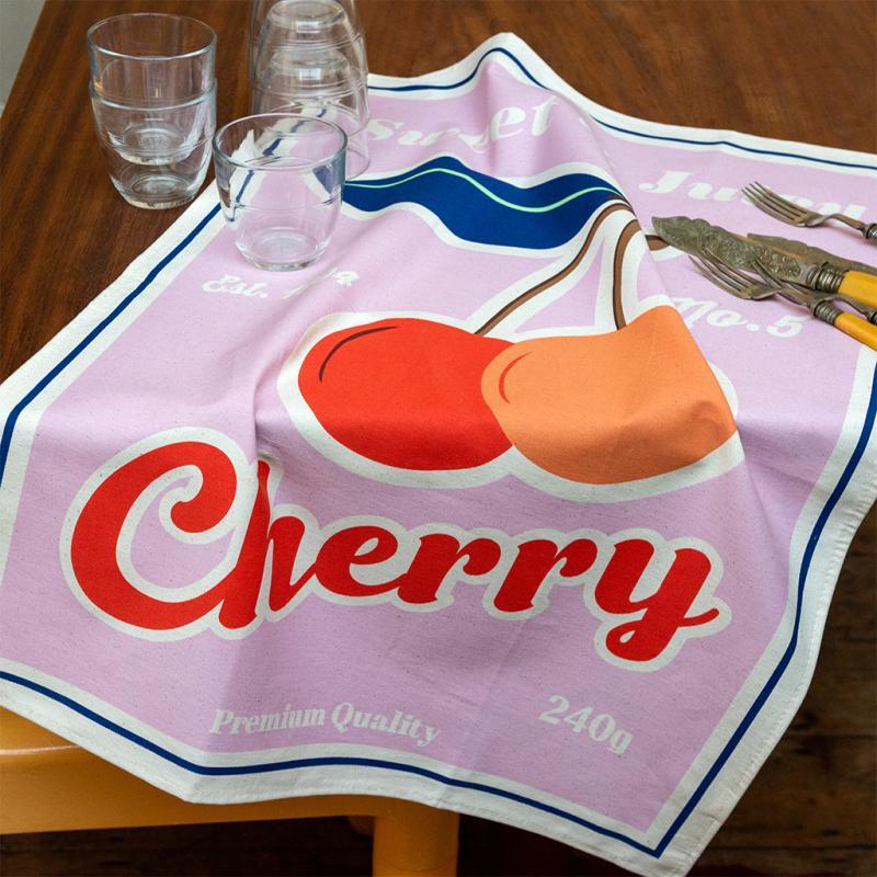 rex london Cotton tea towel - Cherry