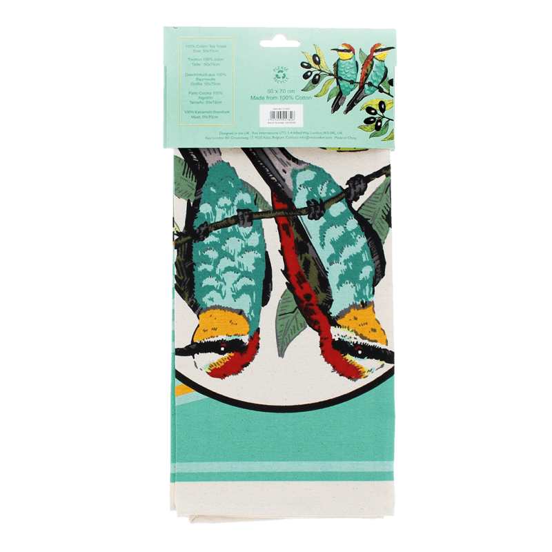 Rex London Cotton Tea Towel - Olive Oil