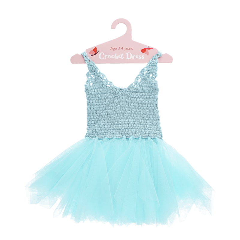 Rex London Crochet Dress (3-4 Years) - Aqua Blue