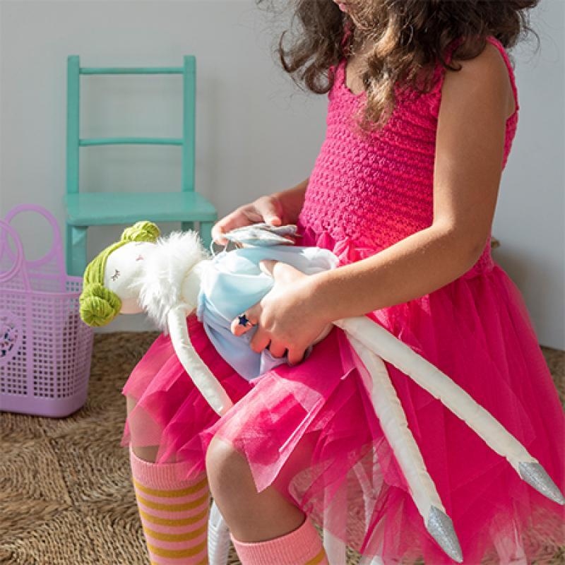 Rex London Crochet Dress (5-6 Years) - Bright Pink