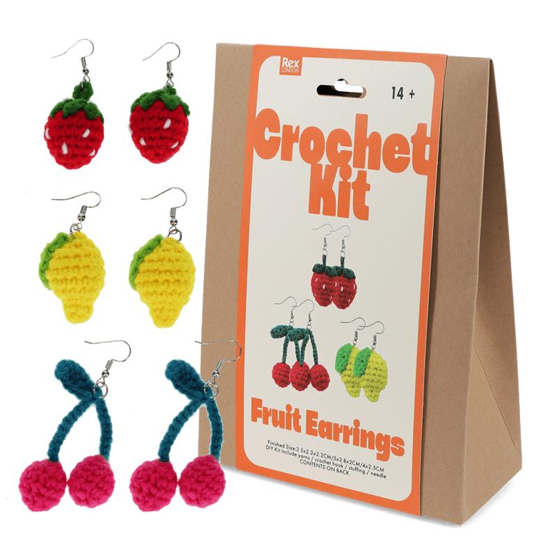 Rex London Crochet Earrings Kit - Fruits