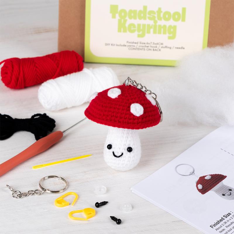 rex london Crochet keyring kit - Mushroom