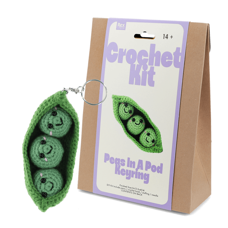Rex London Crochet Keyring Kit - Peas In A Pod